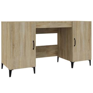 vidaXL sonoma t&ouml;lgy sz&iacute;nű szerelt fa &iacute;r&oacute;asztal 140 x 50 x 75 cm