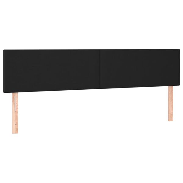 vidaXL 2 db fekete műbőr fejtámla 80 x 5 x 78/88 cm