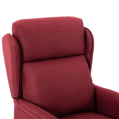 vidaXL bordó szövet dönthető fotel