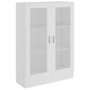 vidaXL feh&eacute;r szerelt fa vitrinszekr&eacute;ny 82,5 x 30,5 x 115 cm
