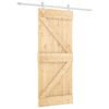 vidaXL Cs&uacute;sz&oacute; ajt&oacute; 85 x 210 cm Szil&aacute;rd Fenyőfa (Nem Kezelt)