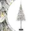 vidaXL Kar&aacute;csonyfa 300 LED-del &aacute;llv&aacute;nnyal Feh&eacute;r 180 cm PE &eacute;s Ac&eacute;l