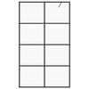 vidaXL fekete zuhanyfal átlátszó ESG üveggel 140 x 195 cm