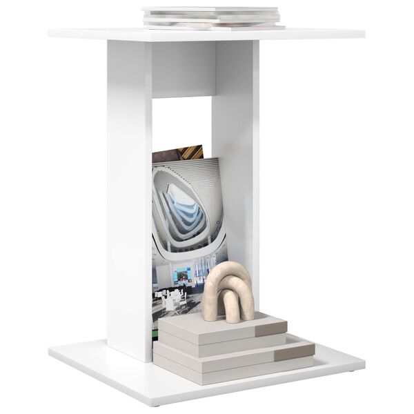 vidaXL Oldal asztal Feh&eacute;r 45 x 40 x 62,5 cm Faanyag