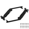 vidaXL Fed&eacute;l T&aacute;mogat&oacute; Zsan&eacute;r 2 pcs Fekete 192 x 32 x 50 mm Ac&eacute;l