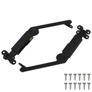 vidaXL Fed&eacute;l T&aacute;mogat&oacute; Zsan&eacute;r 2 pcs Fekete 192 x 32 x 50 mm Ac&eacute;l