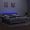 vidaXL vil&aacute;gossz&uuml;rke sz&ouml;vet rug&oacute;s &eacute;s LED-es &aacute;gy matraccal 160x200 cm