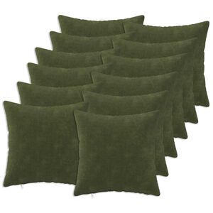 vidaXL P&aacute;rna 12 db HEERLEN Z&ouml;ld 40 x 40 cm Mikrosz&aacute;las Pl&uuml;ss
