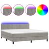 vidaXL vil&aacute;gossz&uuml;rke b&aacute;rsony rug&oacute;s &eacute;s LED-es &aacute;gy matraccal 180x200 cm