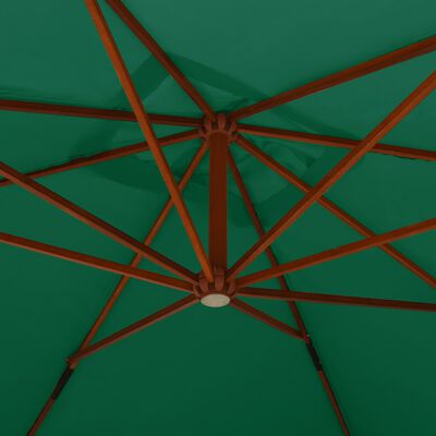 vidaXL zöld konzolos napernyő farúddal 400 x 300 cm