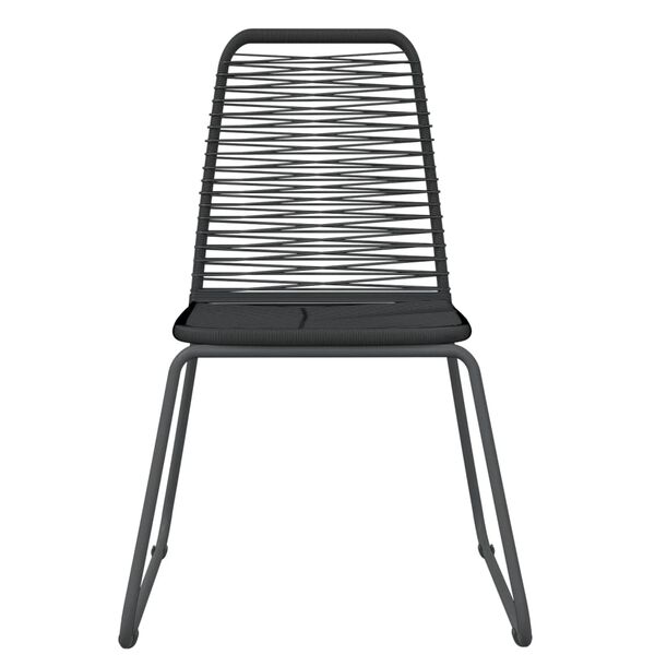 vidaXL 5 r&eacute;szes fekete kerti &eacute;tkezőgarnit&uacute;ra