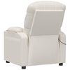 vidaXL krémszínű műbőr elektromos masszázsfotel