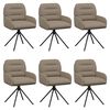 vidaXL Forg&oacute;s &Eacute;tkezős Sz&eacute;kek 6 pcs Műbőr Cappuccino 59 x 59,5 x 90 cm