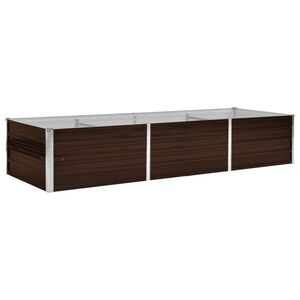 vidaXL barna horganyzott ac&eacute;l kerti magas&aacute;gy&aacute;s 240 x 80 x 45 cm