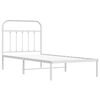 vidaXL fehér fém ágykeret fejtámlával 90x200 cm