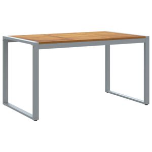 vidaXL t&ouml;m&ouml;r ak&aacute;cfa kerti asztal U-alak&uacute; l&aacute;bakkal 140 x 80 x 75 cm