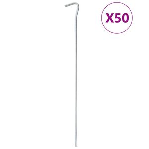 vidaXL 50 db horganyzott ac&eacute;l s&aacute;torc&ouml;vek 30 cm &Oslash;7 mm