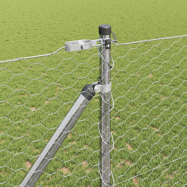 vidaXL Ker&iacute;t&eacute;soszlop Ez&uuml;st 25 x 1,2 m (36 mm h&aacute;l&oacute;) Ac&eacute;l