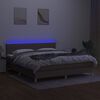 vidaXL t&oacute;psz&iacute;nű sz&ouml;vet rug&oacute;s &eacute;s LED-es &aacute;gy matraccal 160x200 cm