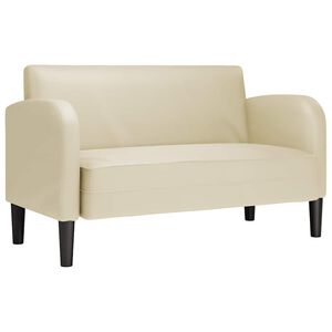 vidaXL kr&eacute;m műbőr loveseat kanap&eacute; 110 cm