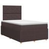vidaXL Boxspring &aacute;gy matraccal S&ouml;t&eacute;t Barna 120 x 200 cm Sz&ouml;vet