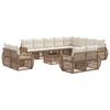vidaXL Kerti Kanap&eacute; Szett 13 pcs Beige &eacute;s Kr&eacute;msz&iacute;nű polirattan