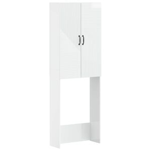 vidaXL WC Szekr&eacute;ny HAARLEM Magasf&eacute;nyű Feh&eacute;r 66 x 25,5 x 190 cm