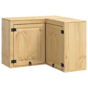vidaXL Cabinet polcokkal SKI M&eacute;zes Barna 80 x 80 x 60 cm T&ouml;m&ouml;r fenyőfa