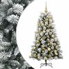 vidaXL Mű zsan&eacute;ros kar&aacute;csonyfa g&ouml;mb&ouml;kkel 150 cm 150 LED Meleg feh&eacute;r