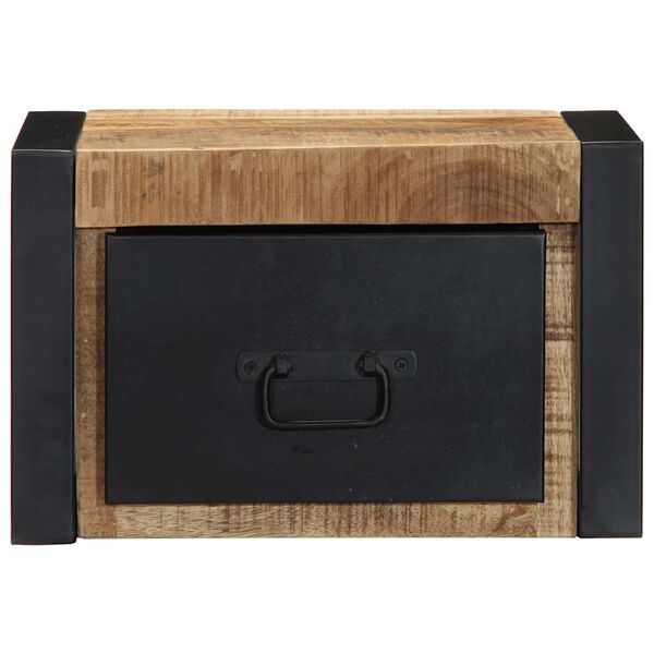 vidaXL Éjjeli szekrények 2 db tömör nyersfa mangó 40x35x25 cm