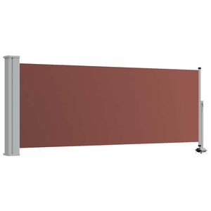 vidaXL barna beh&uacute;zhat&oacute; oldals&oacute; teraszi napellenző 100 x 300 cm