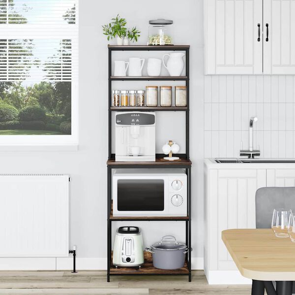 vidaXL Konyhai polc F&uuml;st&ouml;lt t&ouml;lgy 60 x 40 x 168 cm Faanyag