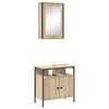 vidaXL F&uuml;rdőszoba b&uacute;tor szett 2 db Barna 60 x 30 x 60 cm Szerelt fa