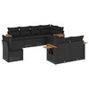 vidaXL Patio Sofa Set 8-szem&eacute;lyes Black