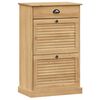 vidaXL VIGO t&ouml;m&ouml;r fenyőfa cipőszekr&eacute;ny 60x35x96 cm