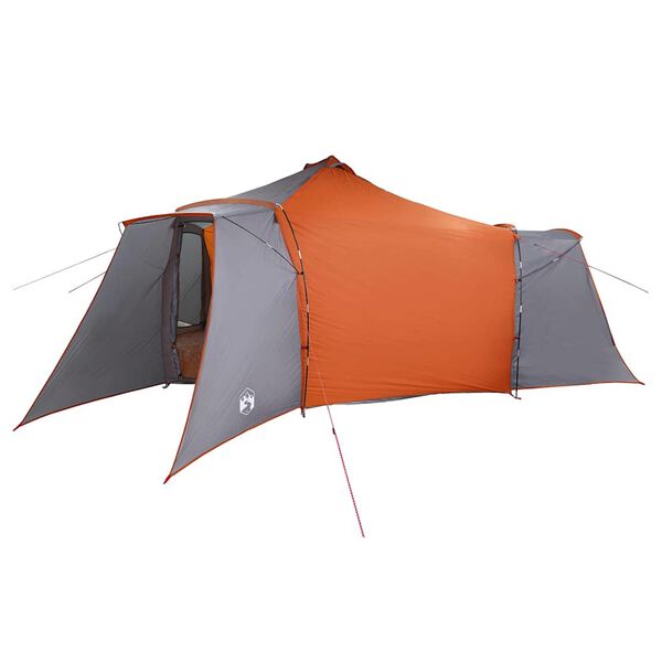 vidaXL Tipi s&aacute;tor tetővel Sz&uuml;rke &eacute;s narancs 492 x 492 x 275 cm sz&ouml;vet