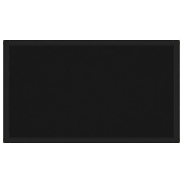 vidaXL fekete edzett üveg tálalóasztal 60 x 35 x 75 cm