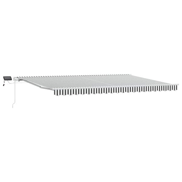 vidaXL antracitsz&uuml;rke-feh&eacute;r LED-es k&eacute;zi napellenző 500 x 300 cm