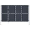 vidaXL antracit sz&iacute;nű ac&eacute;l kerti kapu 350 x 200 cm