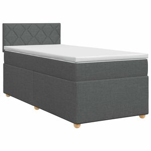vidaXL Boxspring &aacute;gy matraccal S&ouml;t&eacute;tsz&uuml;rke 90 x 190 cm Sz&ouml;vet