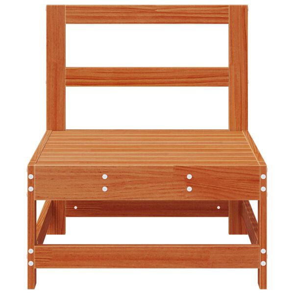 vidaXL Kerti K&ouml;z&eacute;pső Kanap&eacute; T&ouml;m&ouml;r fenyő Viaszbarna 62 x 62 x 70,5 cm