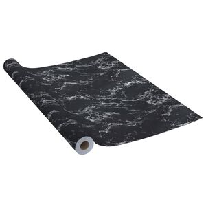 vidaXL fekete kőmint&aacute;s &ouml;ntapad&oacute; PVC b&uacute;torf&oacute;lia 500 x 90 cm