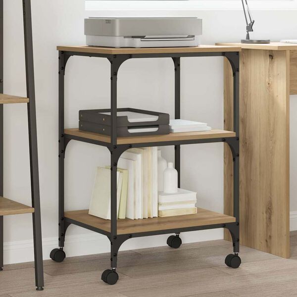 vidaXL Nyomtat&oacute;&aacute;llv&aacute;ny Artisan t&ouml;lgy 50 x 41 x 75 cm Faanyag