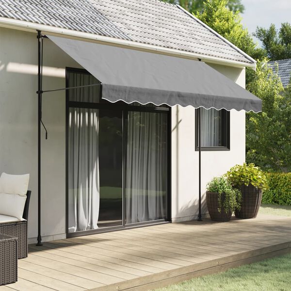 vidaXL antracitsz&uuml;rke cs&iacute;kos p&oacute;tsz&ouml;vet napellenzőszeg&eacute;lyhez 3 m