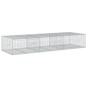 vidaXL horganyzott vas gabion kos&aacute;r fed&eacute;llel 300 x 100 x 50 cm