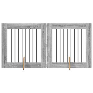 vidaXL Kutyaker&iacute;t&eacute;s &aacute;llv&aacute;nyokkal 2 pcs Sz&uuml;rke Sonoma 80 x 80 cm