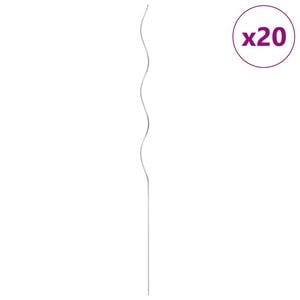 vidaXL 20 db spir&aacute;l alak&uacute; horganyzott ac&eacute;l n&ouml;v&eacute;ny t&aacute;maszt&eacute;k 110 cm