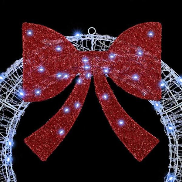 vidaXL Koszorú 150 LED-del Hideg feher 120 cm Akril