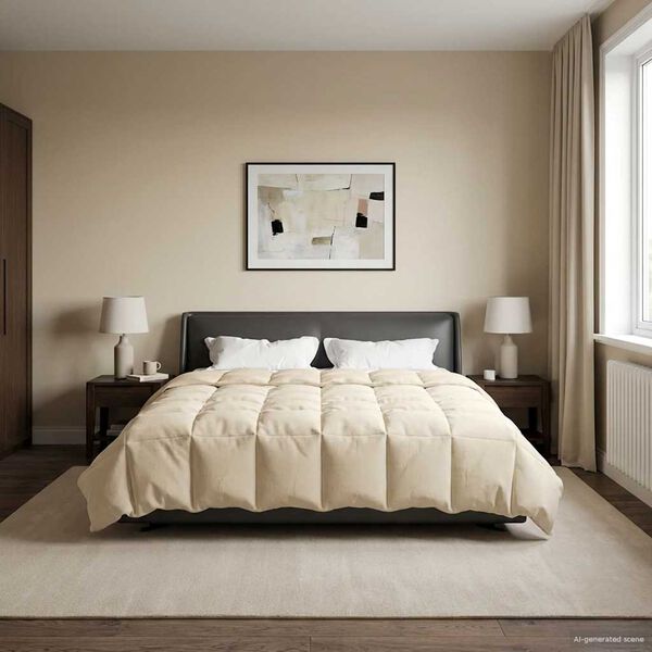 vidaXL T&eacute;li takar&oacute; S&ouml;v&eacute;nyes Kr&eacute;m 200 x 200 cm Mikrosz&aacute;l