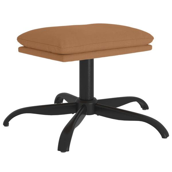 vidaXL tópszínű mikroszálas szövet lábzsámoly 60x60x36 cm